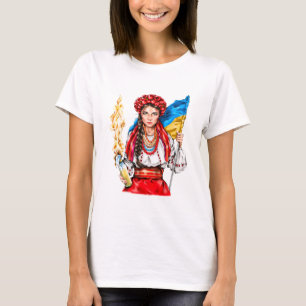 Ukrainska flicka som kämpar för frihet t shirt
