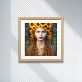 Ukrainska flickan i Amulets & Sunwers Digital Art Poster