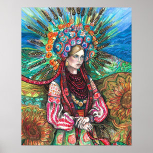 Ukrainska Flower Krona Poster
