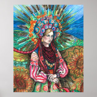 Ukrainska Flower Krona Poster