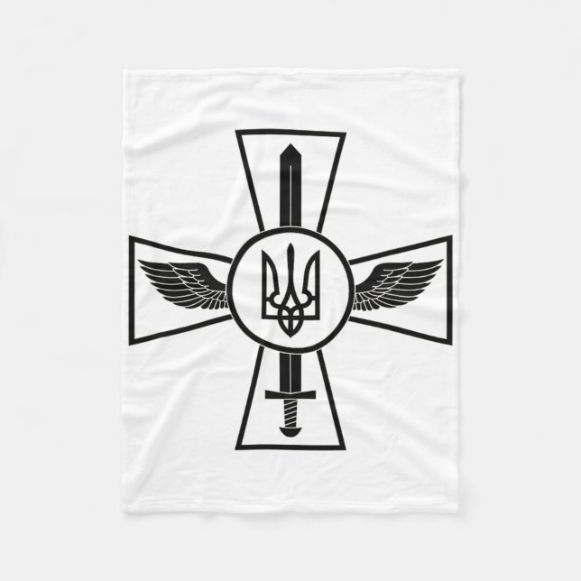 Ukrainska flygvapnets emblem Ukraina försvarsmakt  Fleecefilt (Framsidan)