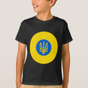 Ukrainska flygvapnets rundel ukrainska Uaf Flagga  T Shirt