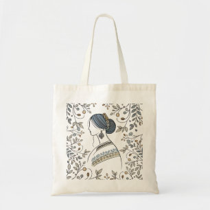 Ukrainska folkArt Canvas Tote Tygkasse