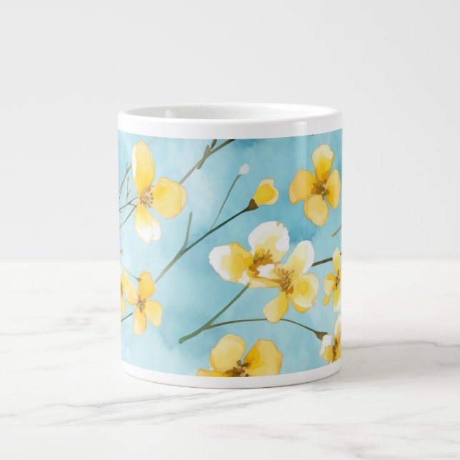 Ukrainska folkkonstmotiv X-Large Mugg Jumbo Mugg (Framsidan)