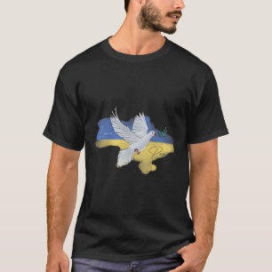 Ukrainska fredsdubbeflaggans färger Blå Gul Ukrai T Shirt