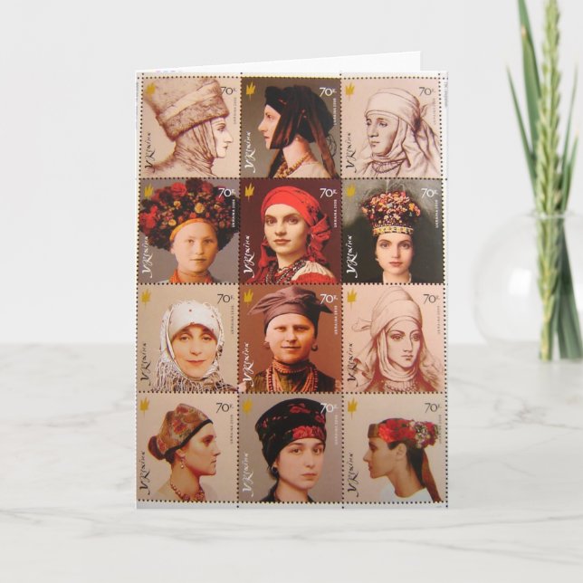 Ukrainska frimärken kort (Framsida)