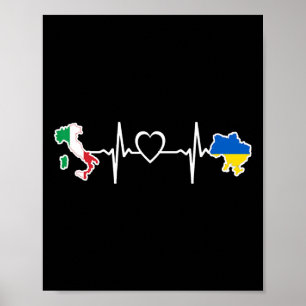 Ukrainska italienska flaggan - Ukraina Italien hjä Poster