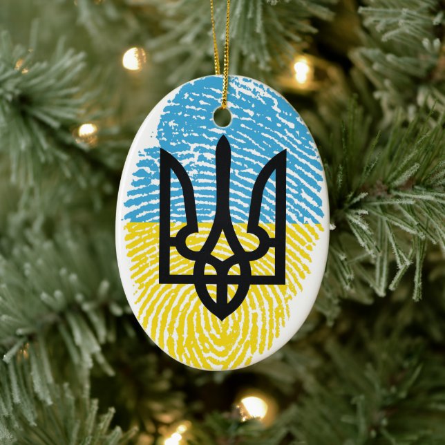 ukrainska julgransprydnad keramik (Träd)