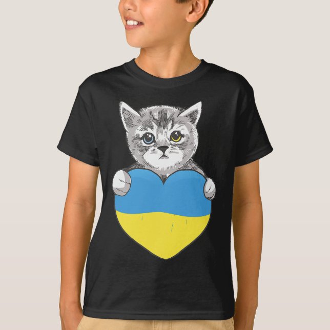 Ukrainska katter Ukraina Tröja Ukraina Flagga  (Framsida)