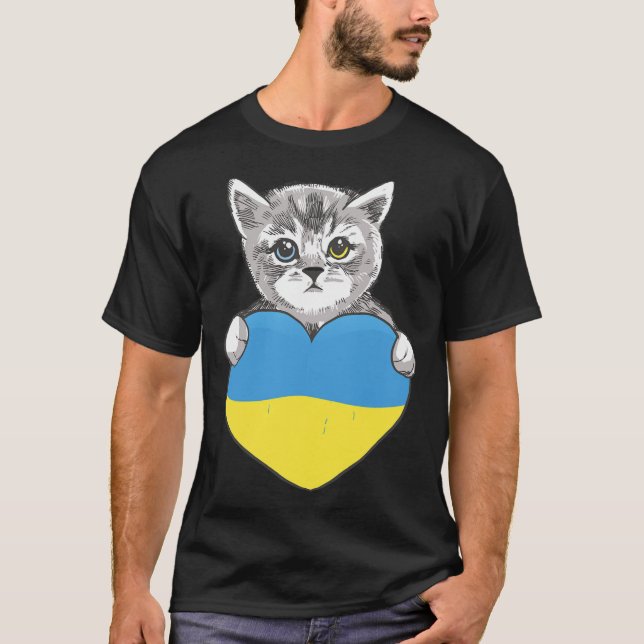 Ukrainska katter Ukraina Tröja Ukraina Flagga  (Framsida)