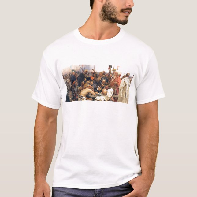 ukrainska Kozaky/Cossacks by Repin T-Shirt (Framsida)