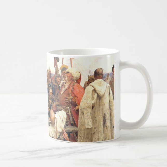 Ukrainska Kozaky/Cossacks vid Repin Kaffemugg (Höger)