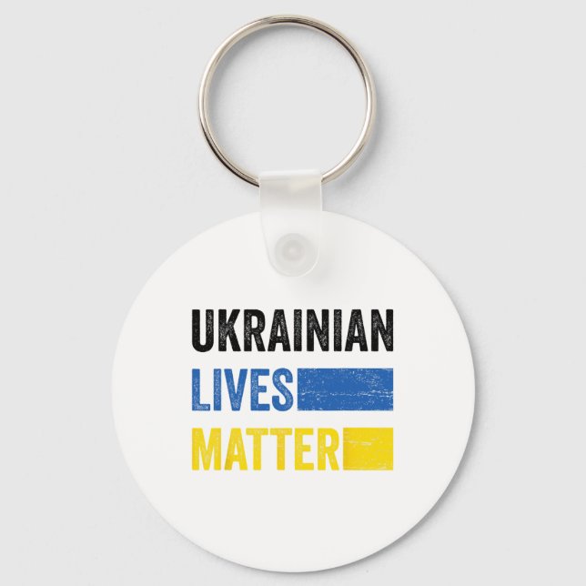 Ukrainska Liv Problem Flagga Ukraina Älskare Ukrai Nyckelring (Framsida)