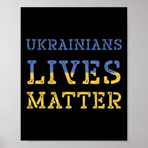 Ukrainska Liv Problem T-Shirt Ukraina Flagga Trump Poster