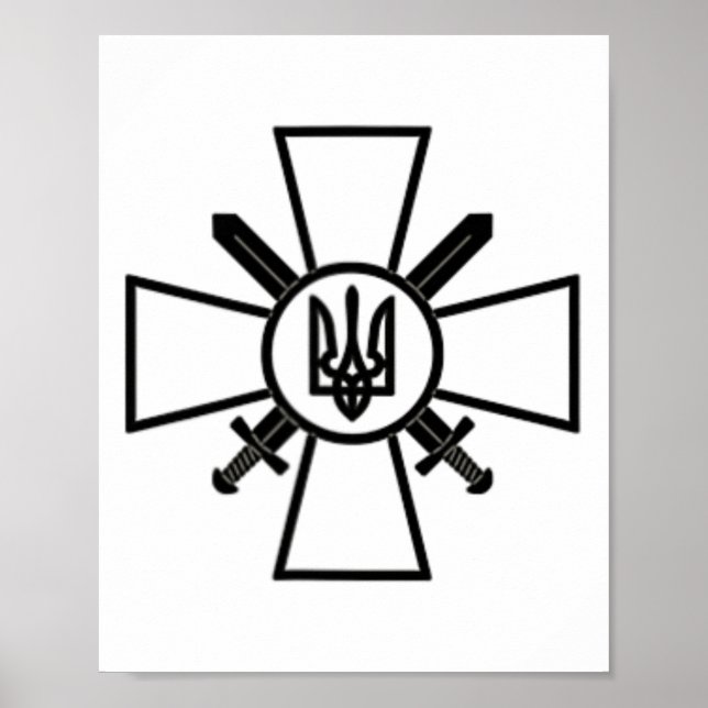 Ukrainska markstridskrafter Ukraina Armé Beväpnad  Poster (Framsidan)
