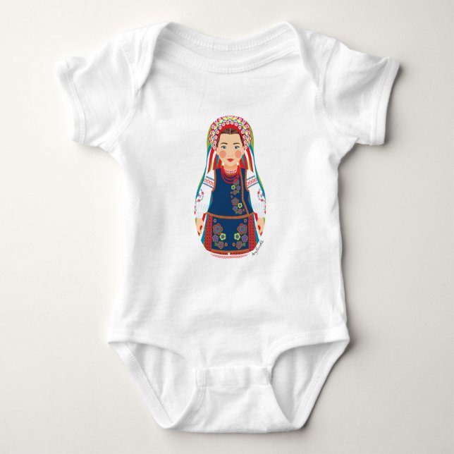 Ukrainska Matryoshka T Shirt (Framsida)