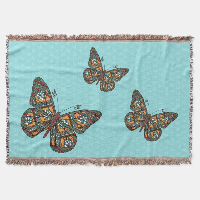 Ukrainska monarch Throw Blanket Filt (Framsidan)
