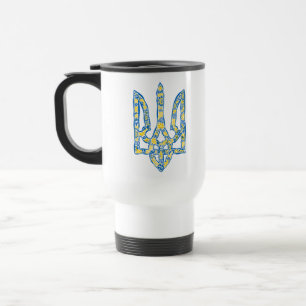 Ukrainska nationella emblemet trident tryzub etnis resemugg