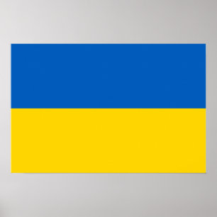 Ukrainska nationella flaggan poster