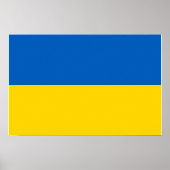 Ukrainska nationella flaggan poster (Framsidan)