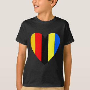 Ukrainska och tyska flaggor i Ukrainas hjärta  T Shirt