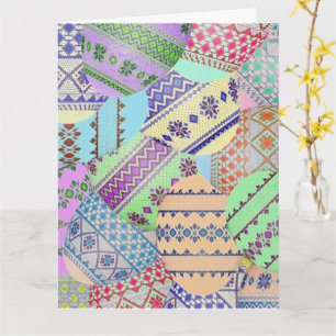 Ukrainska påskägg (Pysanky) Grattiskort Kort