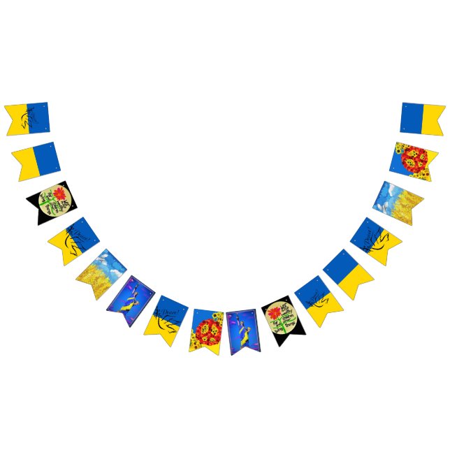 ukrainska Peace Bunting Flaggor (Alla)
