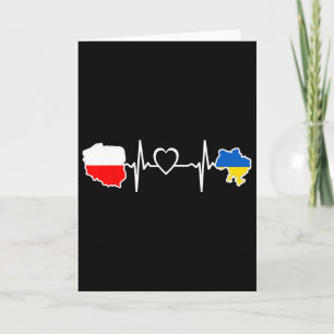 Ukrainska polska flagga - Ukraina Polen hjärtslag Kort