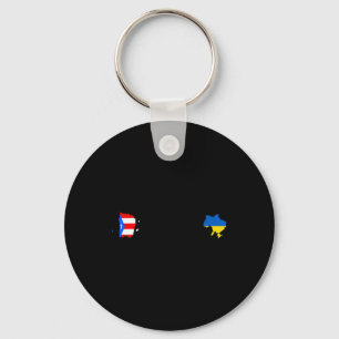 Ukrainska Puerto Rico-flaggan - Ukraina Puerto Ric Nyckelring