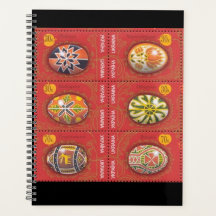 Ukrainska Red Pysanky Påskägg Planner