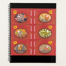 Ukrainska Red Pysanky Påskägg Planner