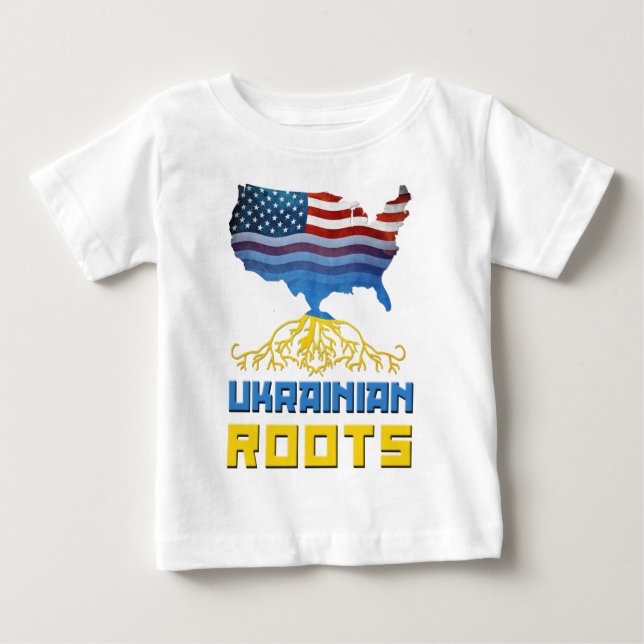 ukrainska rötter t shirt (Framsida)