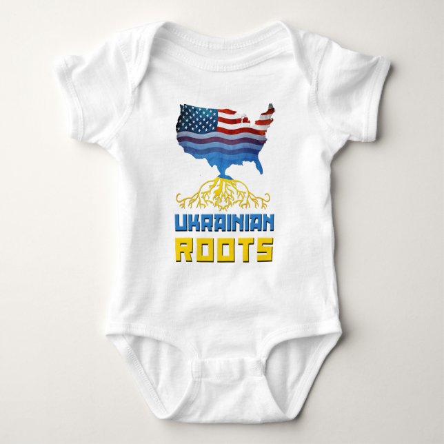 ukrainska rötter t-shirt (Framsida)