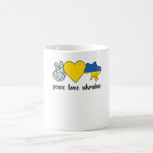 ukrainska rötter Ukraina Flagga ukrainskt arv Kaffemugg