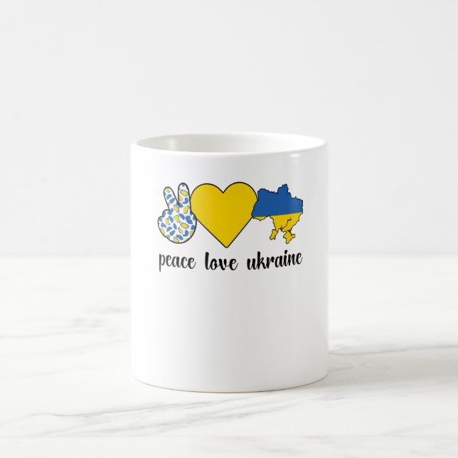 ukrainska rötter Ukraina Flagga ukrainskt arv Kaffemugg (Center)