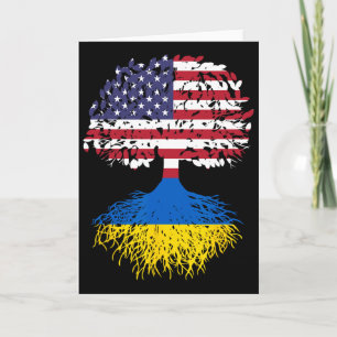 Ukrainska rötter Ukraina Nationellt arv Träd Gif Kort
