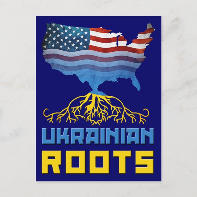 ukrainska rötter vykort (Framsida)