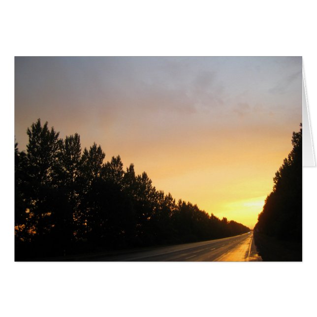 Ukrainska solnedgången hälsningskort (Framsidan Horizontal)