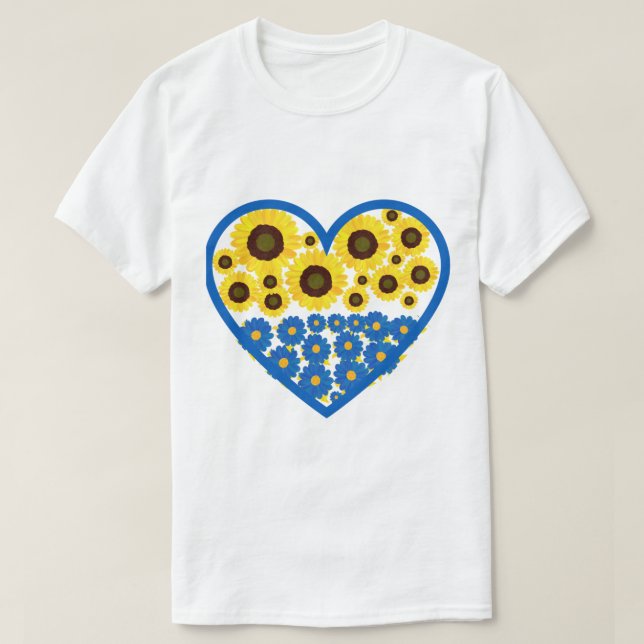 Ukrainska solrosartiklar t shirt (Design framsida)