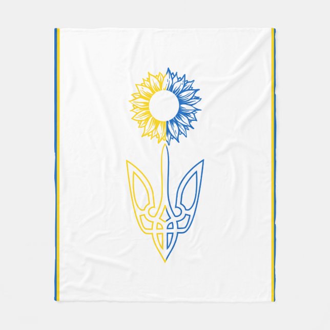 Ukrainska solrosblanket fleecefilt (Framsidan)