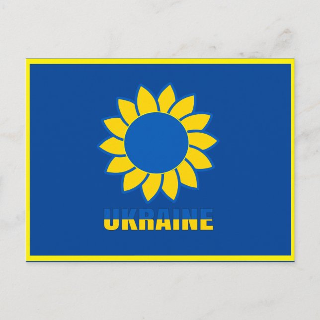 Ukrainska solrosor T-Shirt Truckerkeps Wham-O för Vykort (Framsida)