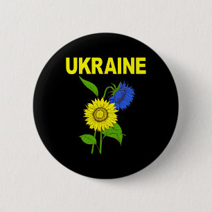 Ukrainska solrosor Traditionell symbol för Ukraina Knapp