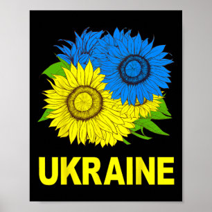 Ukrainska solrosor Traditionell symbol för Ukraina Poster