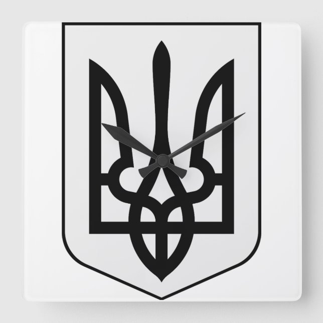 Ukrainska statsvapen fyrkantig klocka (Framsida)
