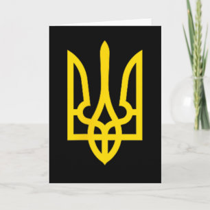Ukrainska statsvapnet emblem kort