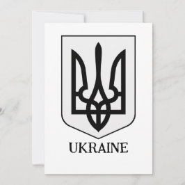 Ukrainska statsvapnet Minimalistisk konst Inbjudningar