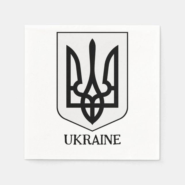Ukrainska statsvapnet Minimalistisk konst Pappersservett (Framsidan)