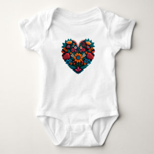 Ukrainska-stil Heart of Flowers T Shirt