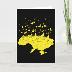 Ukrainska symboler Ukrainska Ukraina Karta Fri Fåg Kort