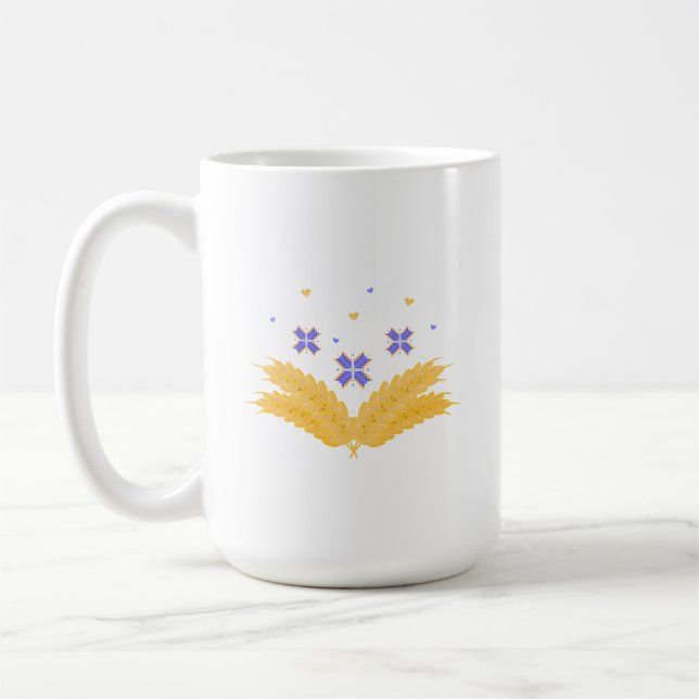ukrainska tryckerier - broderier och korn kaffemugg (Vänster)